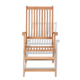 vidaXL 1/2x Solid Teak Wood Reclining Garden Chair Outdoor Dining Chair Seat