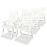 vidaXL Reclining Garden Chairs Plastic White Outdoor Chair Multi Colors/Sizes