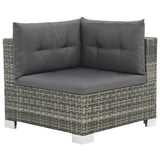 vidaXL Outdoor Sofa Set 28 Pieces Poly Rattan Garden Lounge Seat Multi Colors