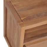 vidaXL TV-Schrank Massives Teakholz mit natürlicher Oberfläche 120 x 30 x 44 cm