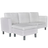 vidaXL Sectional Sofa 3-Seater Artificial Leather Couch Seating Black/White