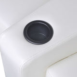 vidaXL 2-місний диван-крісло для домашнього кінотеатру, біла штучна шкіра