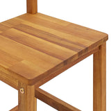 vidaXL 2/4x Solid Acacia Wood Bar Stool Outdoor Garden Bistro Chairs Stools