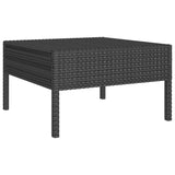 vidaXL 9-teiliges Terrassen-Lounge-Set mit Kissen Poly Rattan Grau