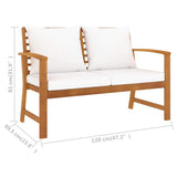 vidaXL 5 Piece Garden Lounge Set with Cushion Solid Acacia Wood