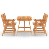 vidaXL Solid Acacia Wood Patio Dining Set 5/7 Piece Garden Dinner Seating Yard