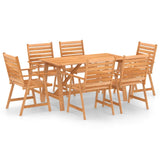 vidaXL Solid Acacia Wood Patio Dining Set 5/7 Piece Garden Dinner Seating Yard