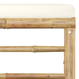 vidaXL 12 Piece Patio Lounge Set with Cream White Cushions Bamboo