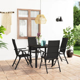 vidaXL Patio Dining Set Black Outdoor Garden Chair 3/5/7/9 Piece Multi Sizes