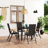 vidaXL Patio Dining Set Black and Brown Furniture 3/5/7/9 Piece Multi Sizes