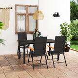 vidaXL Patio Dining Set Black and Brown Furniture 3/5/7/9 Piece Multi Sizes