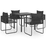 vidaXL Garten-Essgruppe 5/7/9-teilig PVC Rattan Terrasse Balkon Abendessen