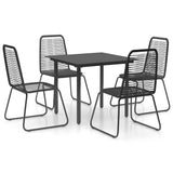 vidaXL Garten-Essgruppe 3/5/7/9-teilig PVC-Rattan-Terrasse, mehrere Tischgrößen