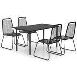 vidaXL Garten-Essgruppe 3/5/7/9-teilig PVC-Rattan-Terrasse, mehrere Tischgrößen