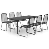 vidaXL Garden Dining Set 3/5/7/9 Pieces PVC Rattan Patio Multi Table Sizes