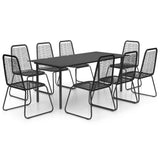 vidaXL Garden Dining Set 3/5/7/9 Pieces PVC Rattan Patio Multi Table Sizes