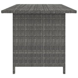 vidaXL 10-teiliges Terrassen-Lounge-Set mit Kissen Poly Rattan Grau