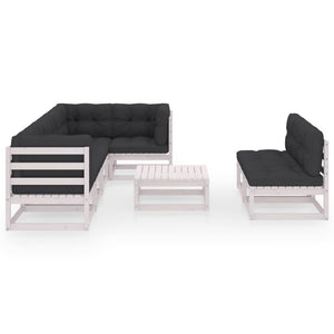 vidaXL 8-teiliges Terrassen-Lounge-Set mit Kissen Massives Kiefernholz