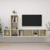 vidaXL Тумба під телевізор, 3 предмети, настінні меблі з ДСП, багато кольорів