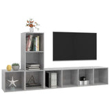 vidaXL TV Cabinet Set 3 Piece Chipboard Wall Mounted Furniture Multi Colors