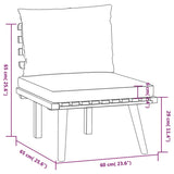 vidaXL 4-teiliges Terrassen-Lounge-Set mit Kissen Massives Akazienholz