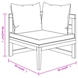 vidaXL 4-teiliges Terrassen-Lounge-Set mit dunkelgrauen Kissen aus Akazienholz