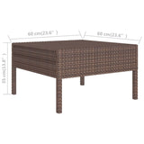 vidaXL 13-teiliges Terrassen-Lounge-Set mit Kissen Poly Rattan Braun