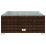 vidaXL 5-teiliges Terrassen-Lounge-Set mit Kissen Poly Rattan Braun