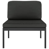 vidaXL 3-teiliges Terrassen-Lounge-Set mit Kissen Aluminium Anthrazit