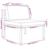 vidaXL 3-teiliges Terrassen-Lounge-Set mit Kissen Aluminium Anthrazit