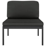 vidaXL 7-teiliges Terrassen-Lounge-Set mit Kissen Aluminium Anthrazit