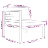 vidaXL 7-teiliges Terrassen-Lounge-Set mit Kissen Aluminium Anthrazit