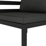 vidaXL 6-teiliges Terrassen-Lounge-Set mit Kissen Aluminium Anthrazit