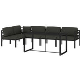 vidaXL 6-teiliges Terrassen-Lounge-Set mit Kissen Aluminium Anthrazit