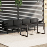 vidaXL 5-teiliges Terrassen-Lounge-Set mit Kissen Aluminium Anthrazit