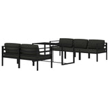 vidaXL 6 Piece Patio Lounge Set with Cushions Aluminum Anthracite