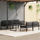 vidaXL 6-teiliges Terrassen-Lounge-Set mit Kissen Aluminium Anthrazit