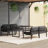 vidaXL 5-teiliges Terrassen-Lounge-Set mit Kissen Aluminium Anthrazit