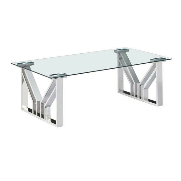 Table DKD Home Decor Crystal Steel (130 x 70 x 45 cm)-0