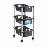 Vegetable trolley Stefanplast White Anthracite Plastic 40 x 29,5 x 68,5 cm (44 Unidades)-2