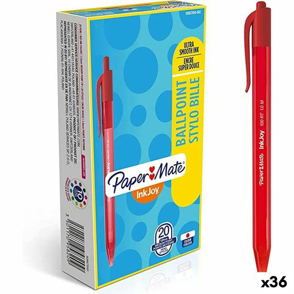 Pen Paper Mate Inkjoy 20 Pieces Red 1 mm (36 Units)-0