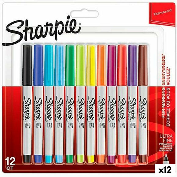 Set of Felt Tip Pens Sharpie Multicolour 12 Pieces 0,5 mm (12 Units)-0