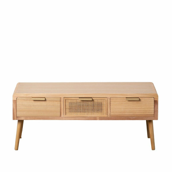 TV furniture HONEY Natural Paolownia wood MDF Wood 110 x 50 x 45 cm-0